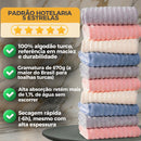 CloudSoft© – Toalha Premium Algodão Turco | Kit 10 Banhão + 10 Rosto (BRINDE)